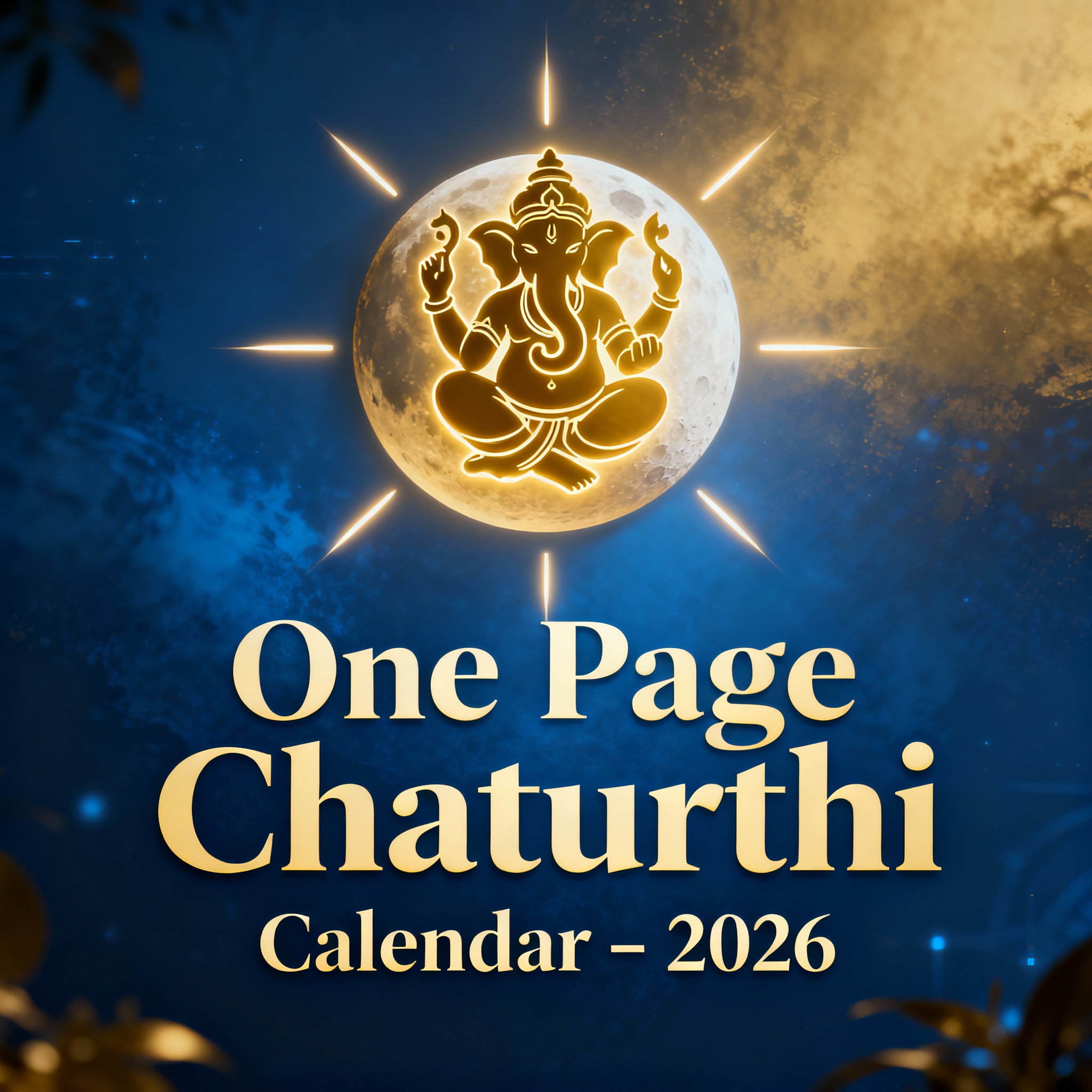 One Page Chathurthi Calendar – 2026