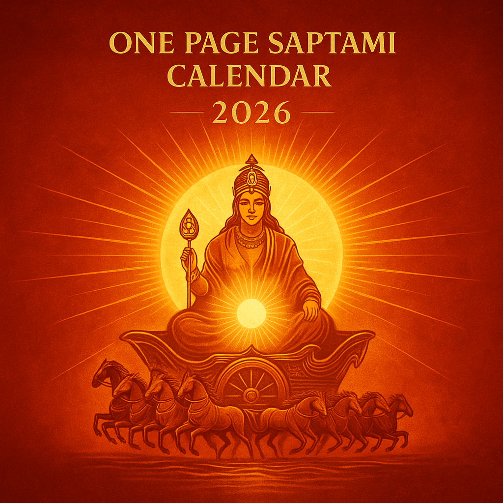 One Page Saptami Calendar – 2026