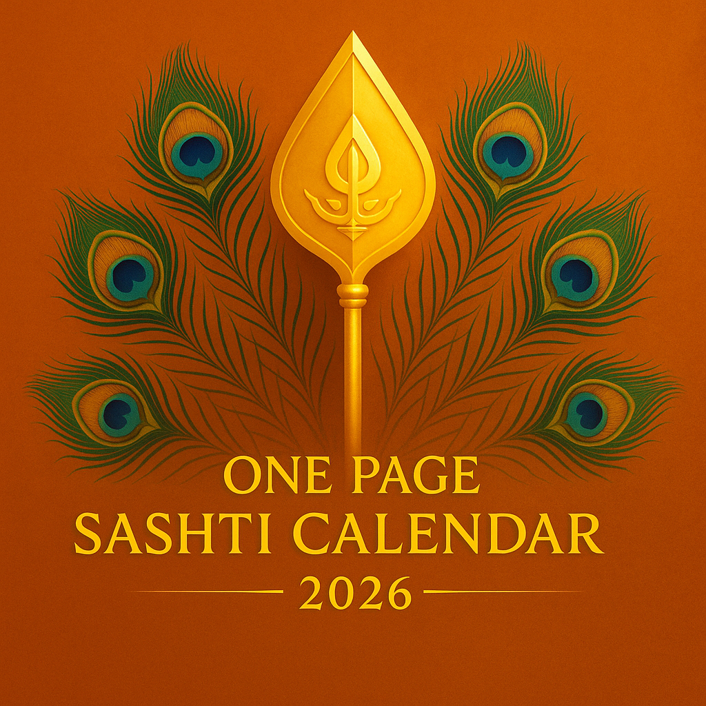 One Page Sashti Calendar – 2026
