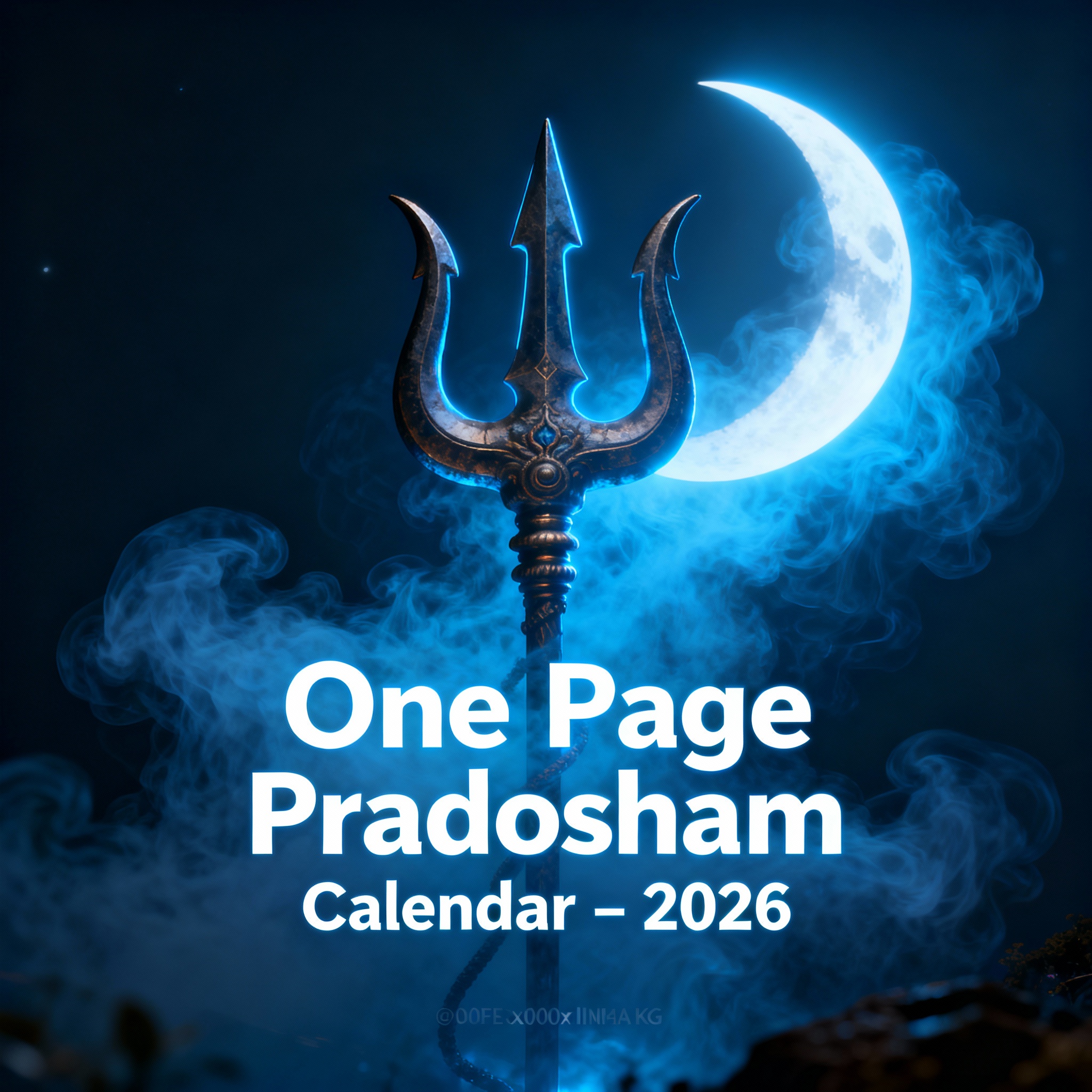 One Page Pradosham Calendar – 2026